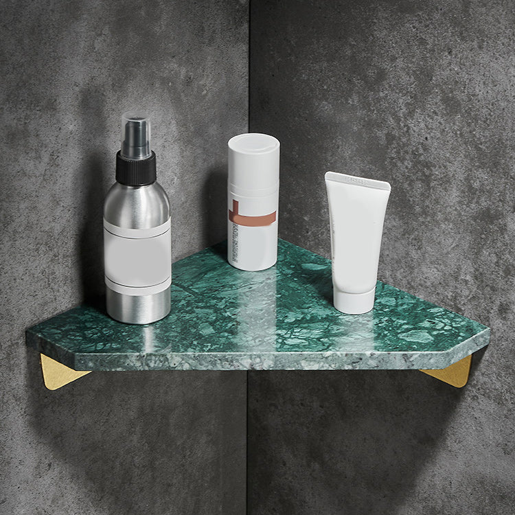 BowLift | Marble 2-piece Bathroom Accessory Set Brushed Metal Bathroom Shelf