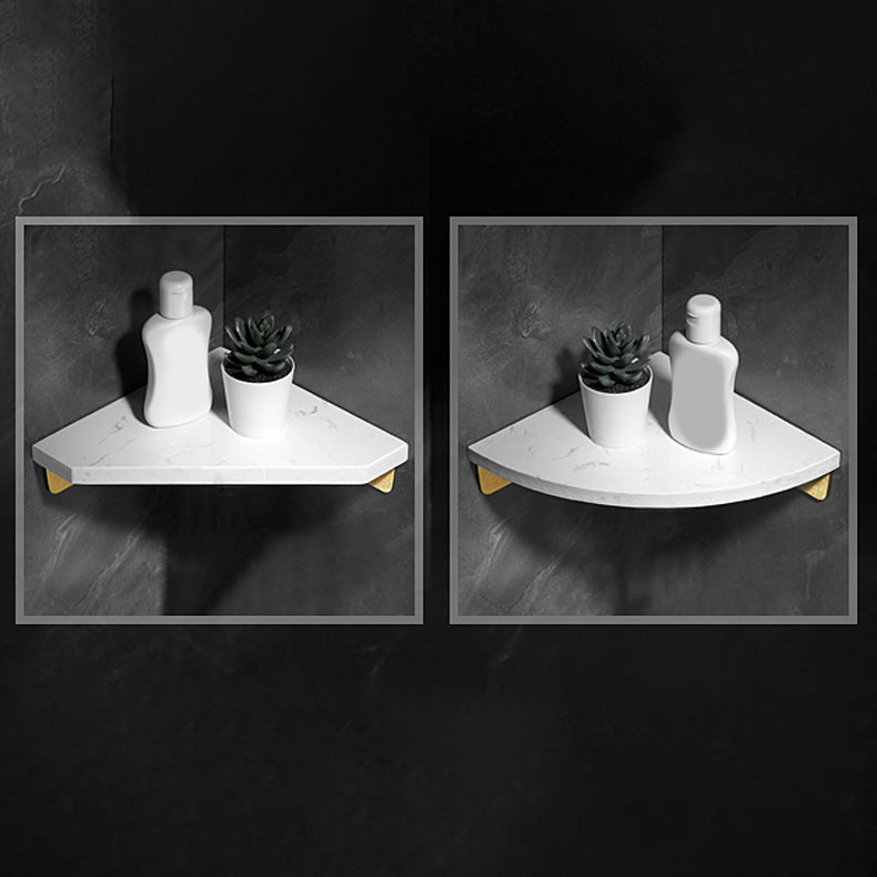 BowLift | Aluminum Bathroom Accessory Set 4 cm high Marble Bath Shelf