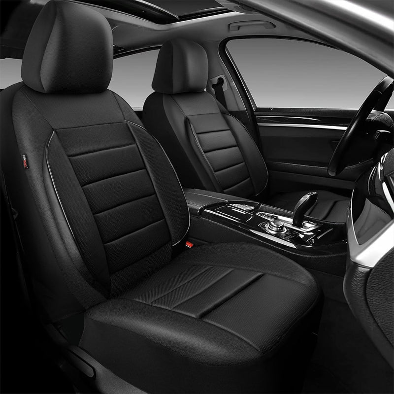 BowLift | Leather Seat Covers Water Resistant 3D Foam Back Support Universal Car Seat Covers Full Set Seats