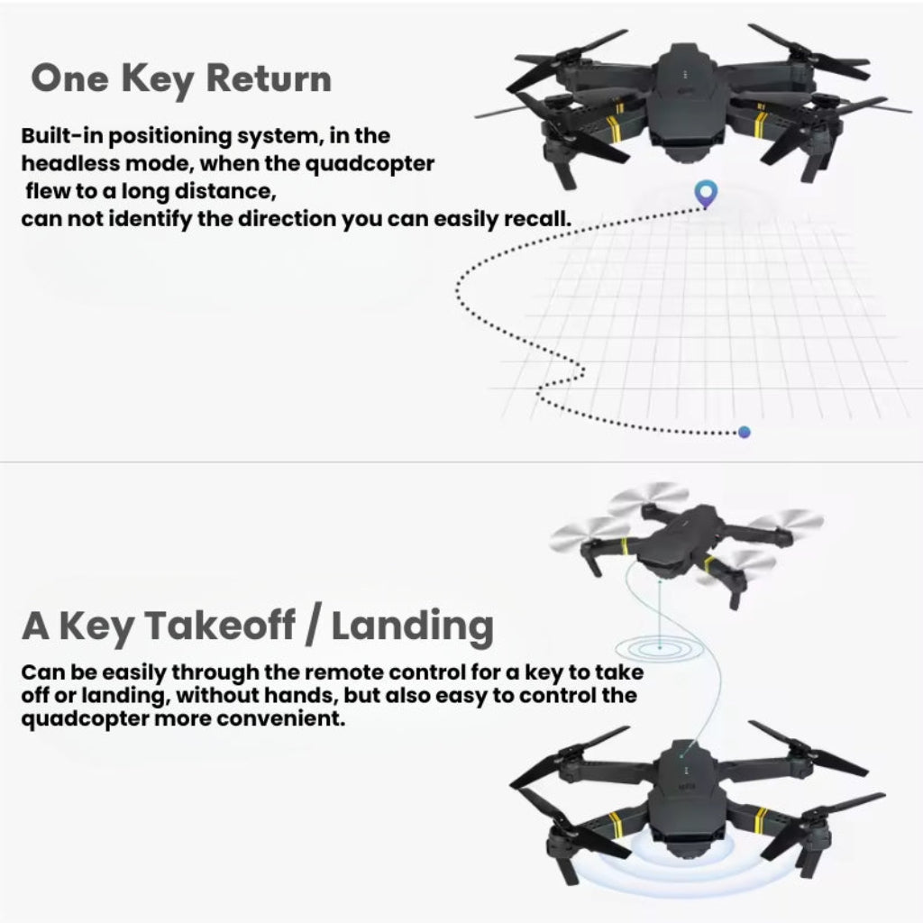 BowLift | High-Performance Black Bird 4K Drone with Camera | Lightweight & Foldable for Ultimate Portability and Quality