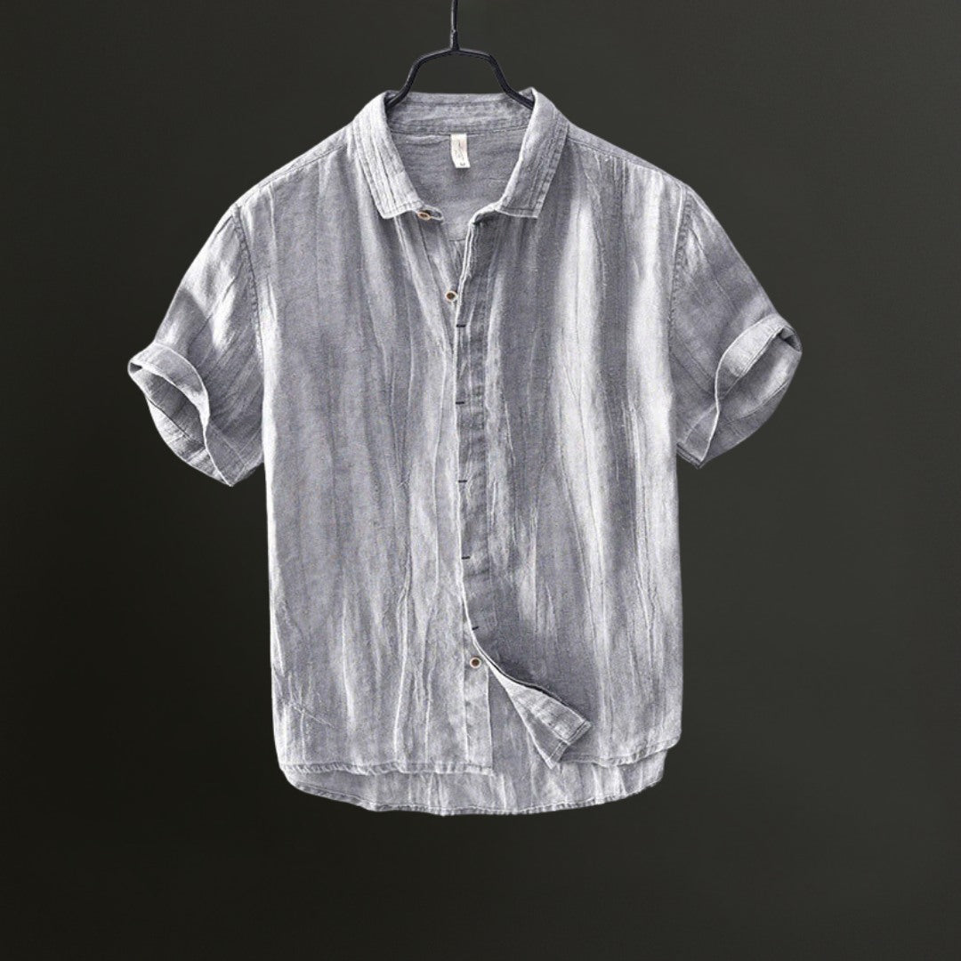 Linen Short Sleeve Shirt in Lightweight Summer Fabric