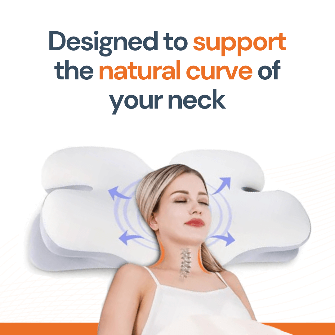 BowLift | Ergonomic Cervical Pillow | Memory Foam, Neck Support & Ideal for Restful Sleep