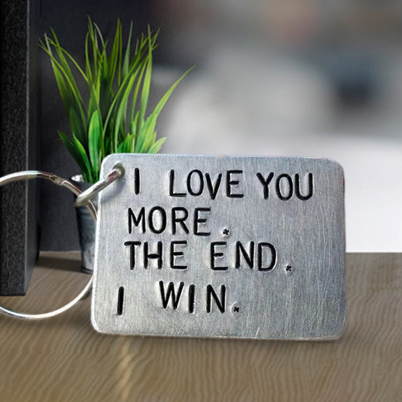 BowLift | "I love you more The end I win" Funny keychain