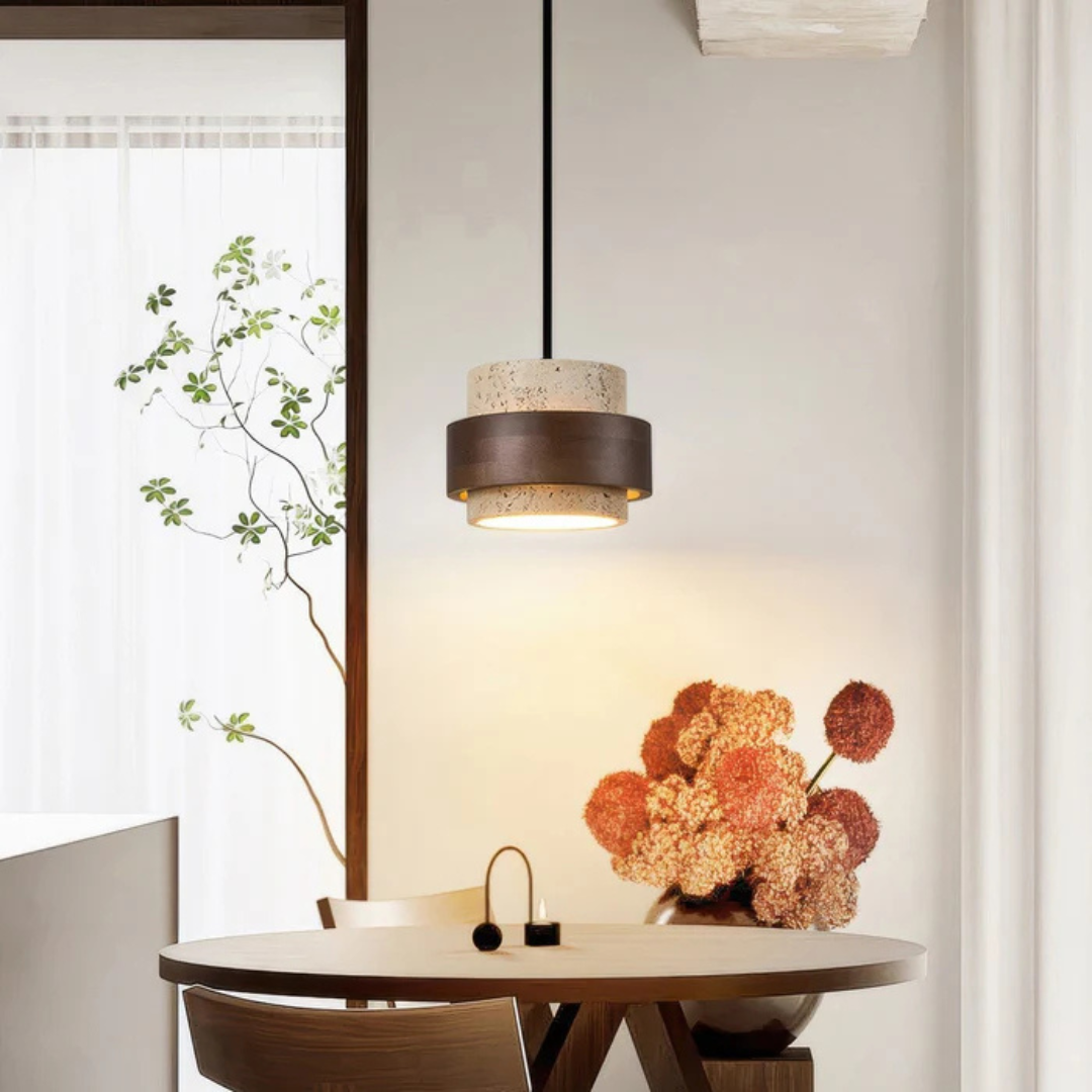 BowLift | Elegant Wabi Sabi Style Hanging Lamp for Modern Interiors