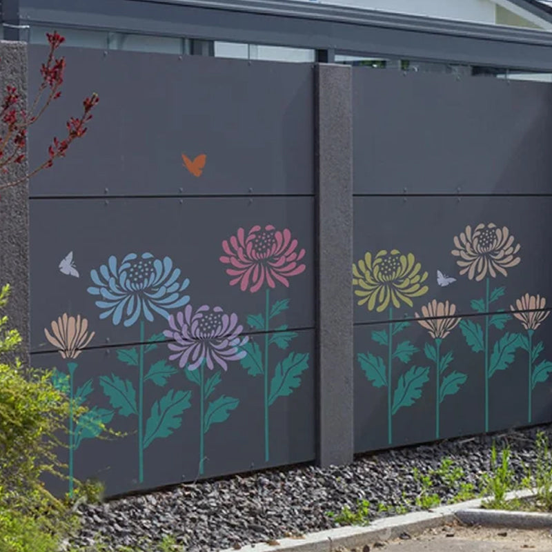 BowLift | 🔥DIY Decoration🌻 - Garden Fence Large Flower Drawing Stencils