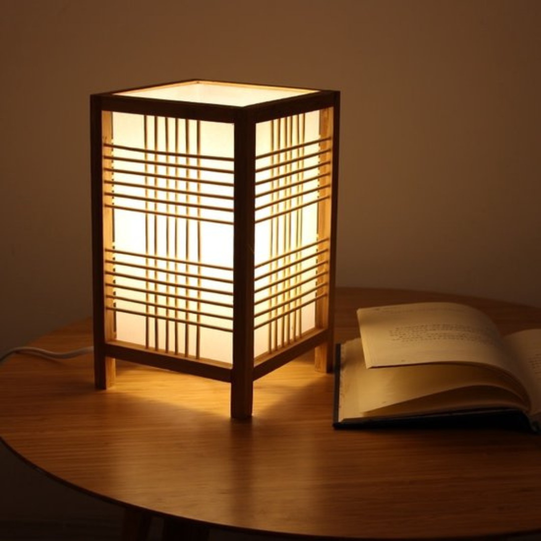 BowLift | Japanese LED Table Lamp made of Bamboo