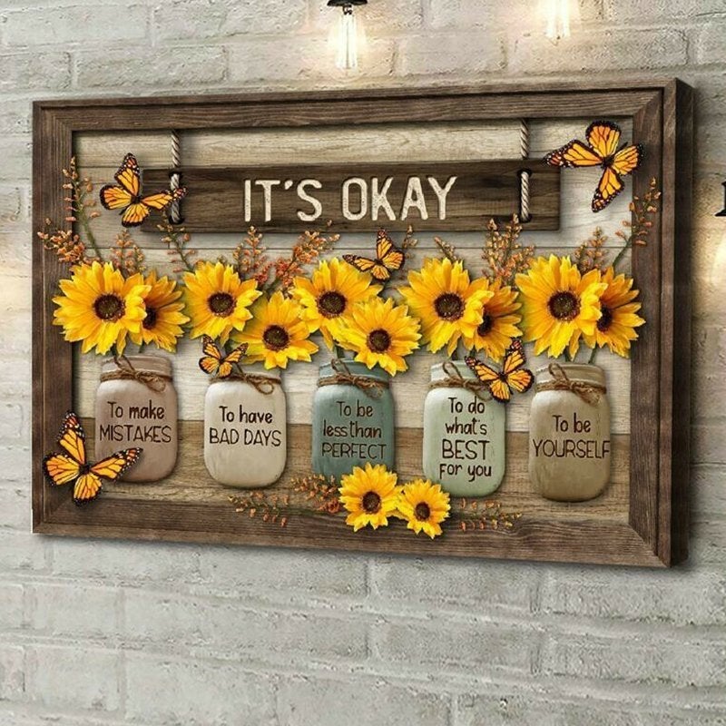 BowLift | Butterfly Sunflowers Wall Art