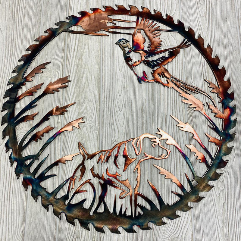 BowLift | Solo Mallard Hunting & Trout Fishing Scene Creative Metal Wall Art Craft