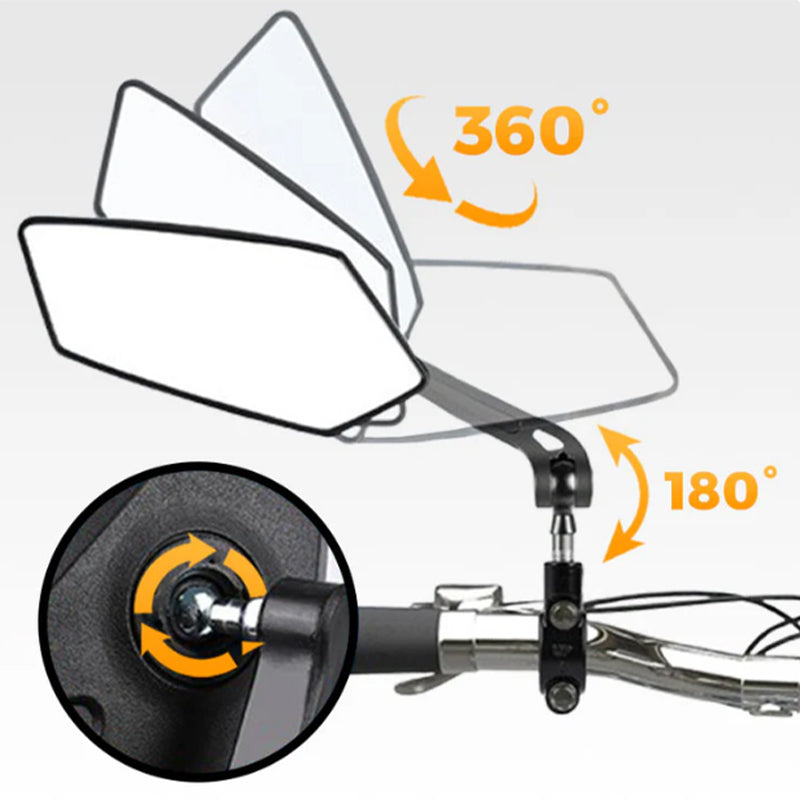 BowLift | 360° rotatable and adjustable bicycle rearview mirror