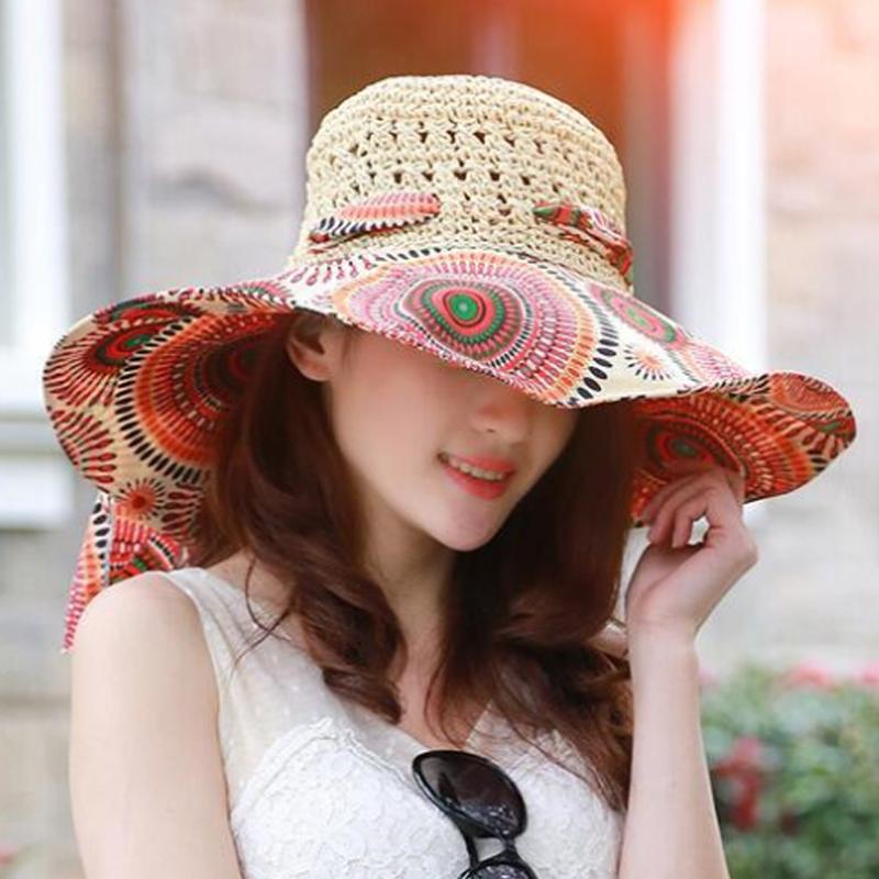 BowLift | Fashion Hollow Printed Sun Hat