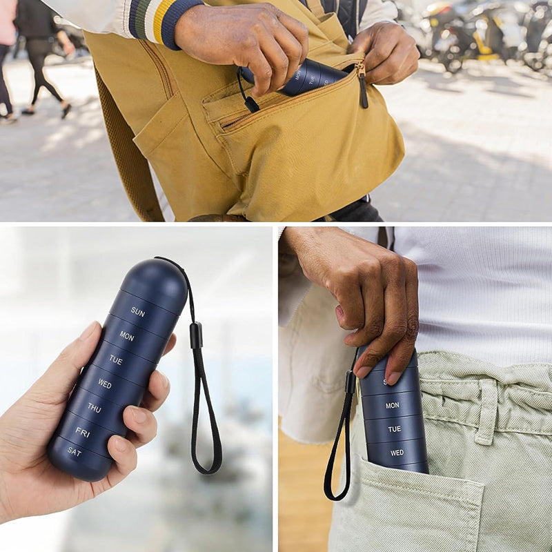 BowLift | 7-Day Portable Pill Organizer for Travel