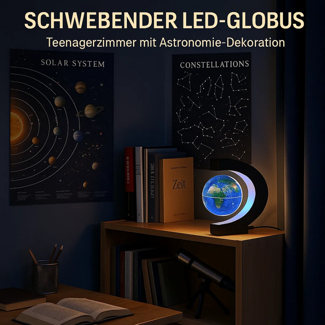 BowLift | AstroGlobe LED World Globe – Floating Globe Lamp with Magnetic Suspension