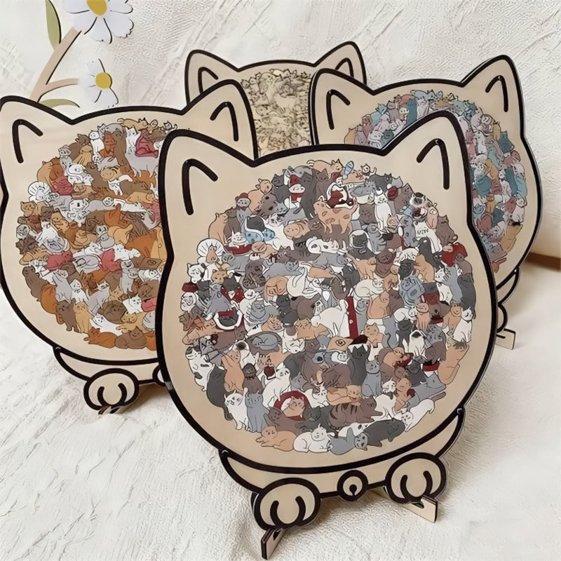 BowLift | 135-Piece Wooden Cat Puzzle