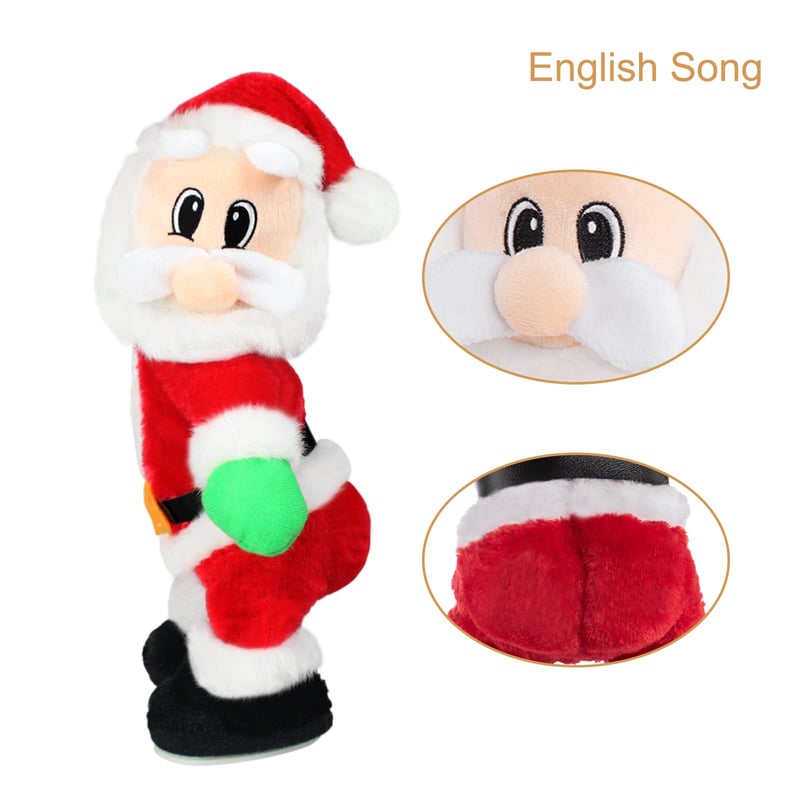 BowLift | Dancing Singing Santa Decoration | Animated Christmas Figure | Plays Festive Songs | Fun Holiday Gift Idea