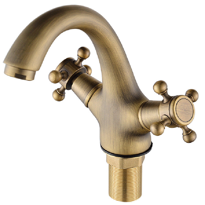 BowLift | Glam Style Copper Tub Faucet Low Arc Deck Mounted Tub Faucet Set