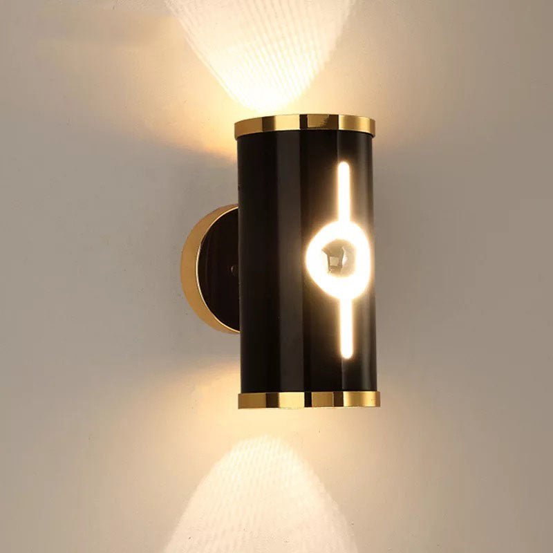 BowLift | Black version Cylinder Wall Light Modernist 1 head Metal Up and Down Wall-mounted Lamp