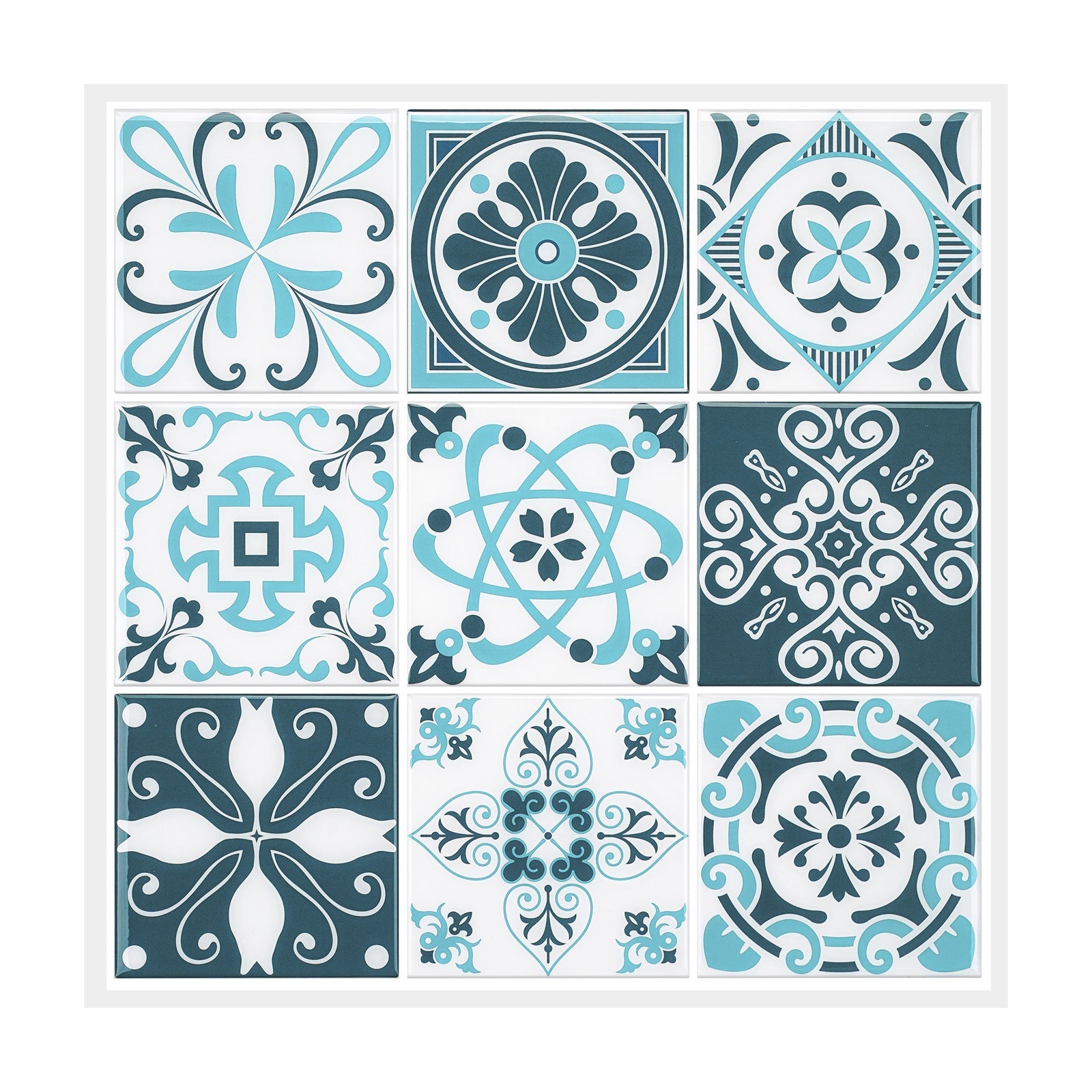 BowLift | Plastic Peel & Stick Tile Square Stain-Resistant Wallpaper for Back Wall