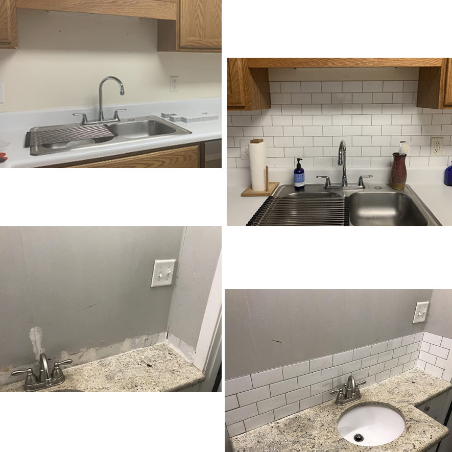 BowLift | Plastic Peel & Stick Subway Tile Square Peel and Stick Back Wall Tile