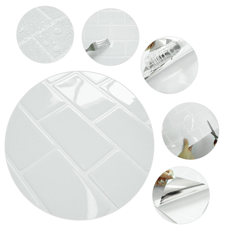 BowLift | Plastic Peel & Stick Subway Tile Square Peel and Stick Back Wall Tile