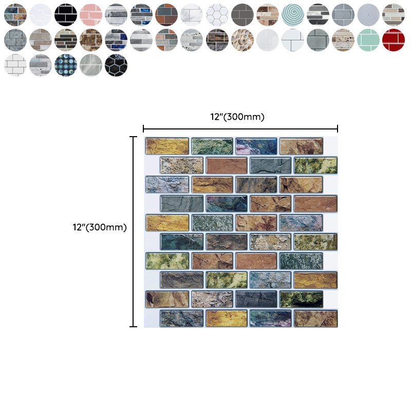 BowLift | Square Peel-and-Stick Tiles Plastic Indoor Peel & Stick Subway Tile