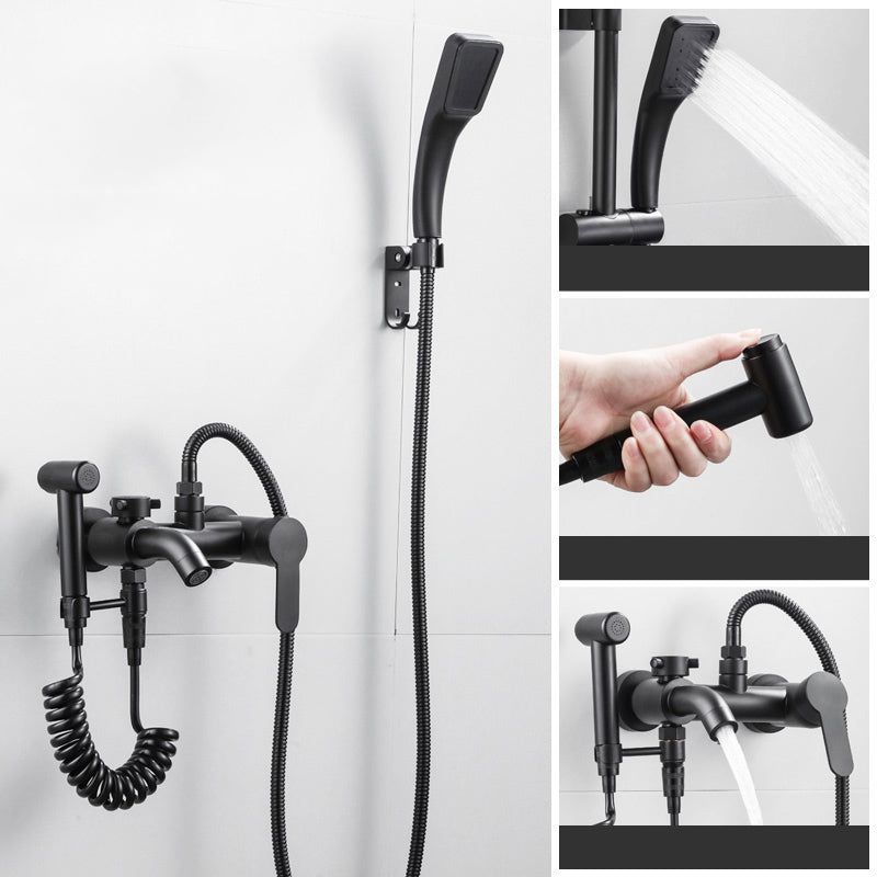 BowLift | Black Wall-Mounted Shower Head Combo Modern Metal Shower System