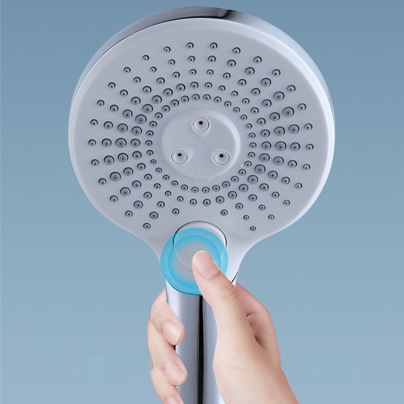 BowLift | Basic Shower Head Round Plastic Handheld Shower Head in Silver
