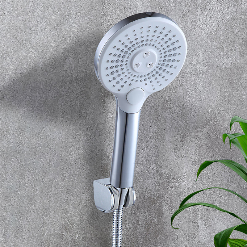 BowLift | Basic Shower Head Round Plastic Handheld Shower Head in Silver