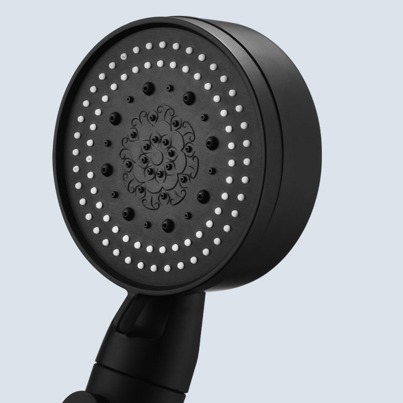BowLift | Classic Shower Head Adjustable Spray Pattern Round Shower Head in Black