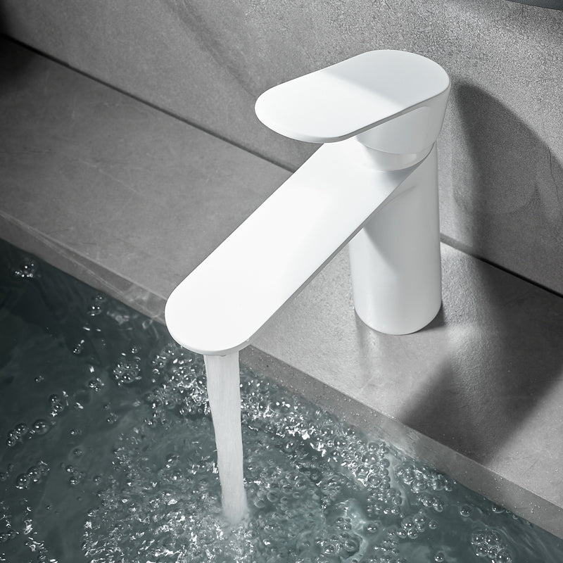 BowLift | Bathroom Sink Faucet Lever Handle Brass Monochrome Bathroom Faucet