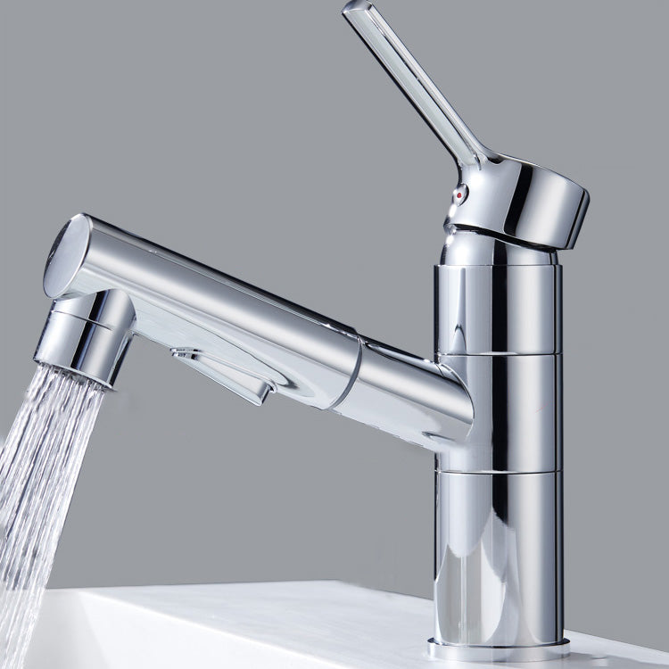 BowLift | Bathroom faucet with pull-out lever handle Single hole basin mixer