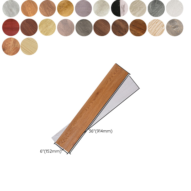 BowLift | Smooth PVC Flooring Peel and Stick Wood Look Rectangular Vinyl Floor