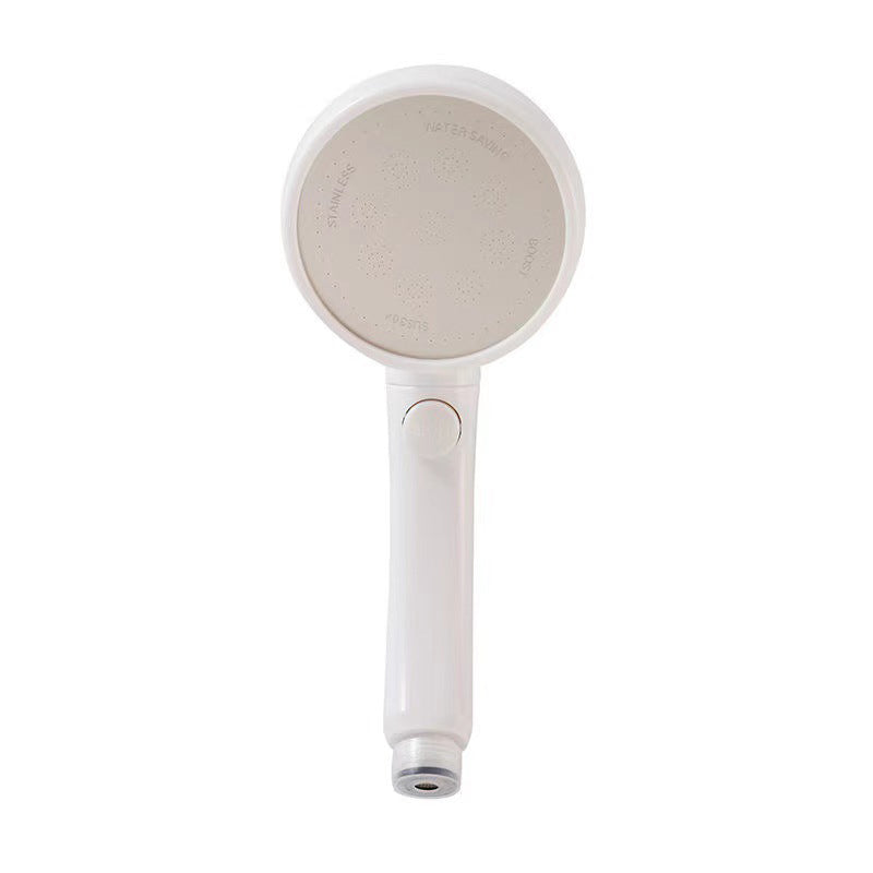 BowLift | Plastic Handheld Showerhead White Standard Spray Round Wall Mounted Swivel Showerhead