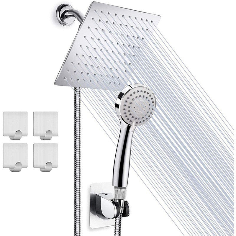 BowLift | Classic Dual Shower Head Square Large Shower Head with Round Hand Shower