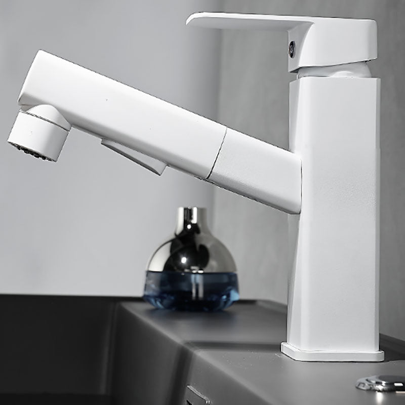 BowLift | Bathroom Vessel Faucet Swivel Spout Single Handle Faucet with Pull-Out Spray Head