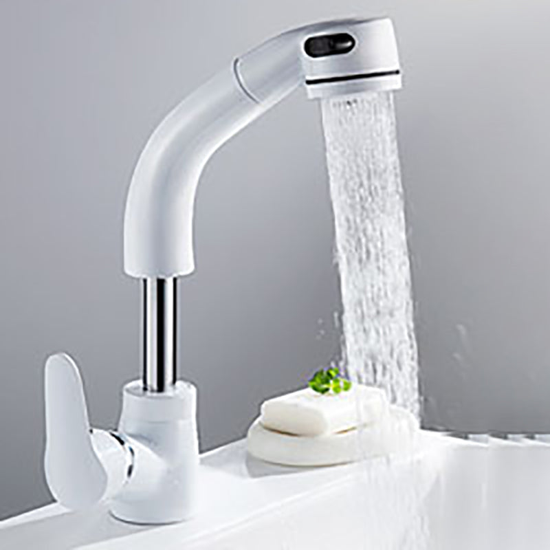 BowLift | Vessel Sink Bathroom Faucet with Swiveling Spout Single Lever Faucet with Pull-Out Spray