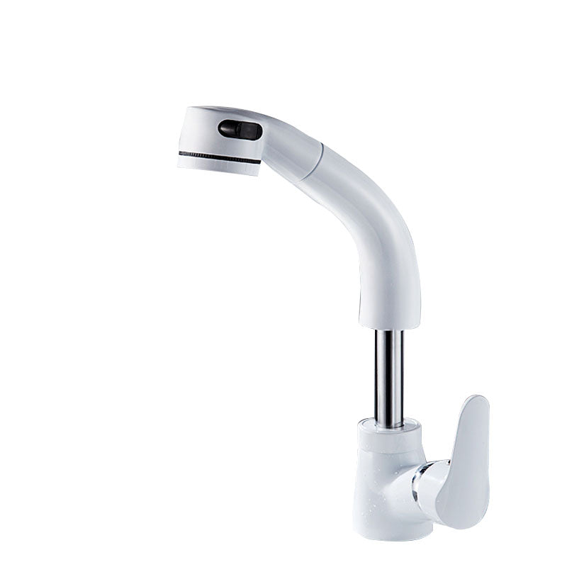 BowLift | Vessel Sink Bathroom Faucet with Swiveling Spout Single Lever Faucet with Pull-Out Spray
