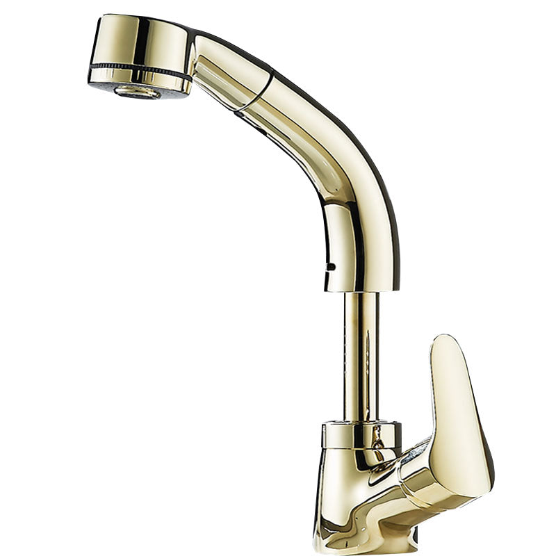 BowLift | Vessel Sink Bathroom Faucet with Swiveling Spout Single Lever Faucet with Pull-Out Spray
