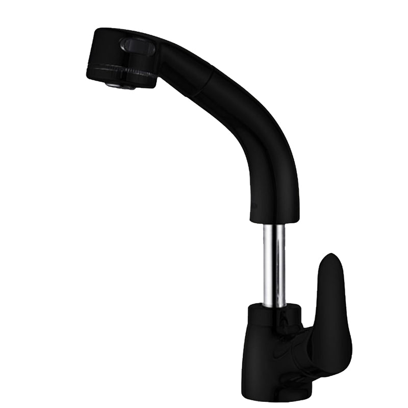 BowLift | Vessel Sink Bathroom Faucet with Swiveling Spout Single Lever Faucet with Pull-Out Spray