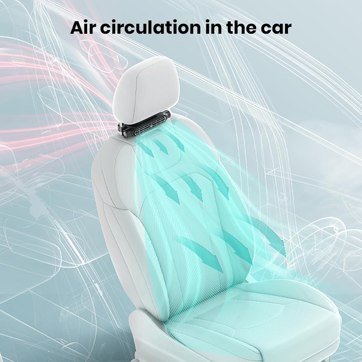 BowLift | 3 Speeds USB Car Cooling Fan & Headrest Mount – AutoBreeze (1+1 FREE)