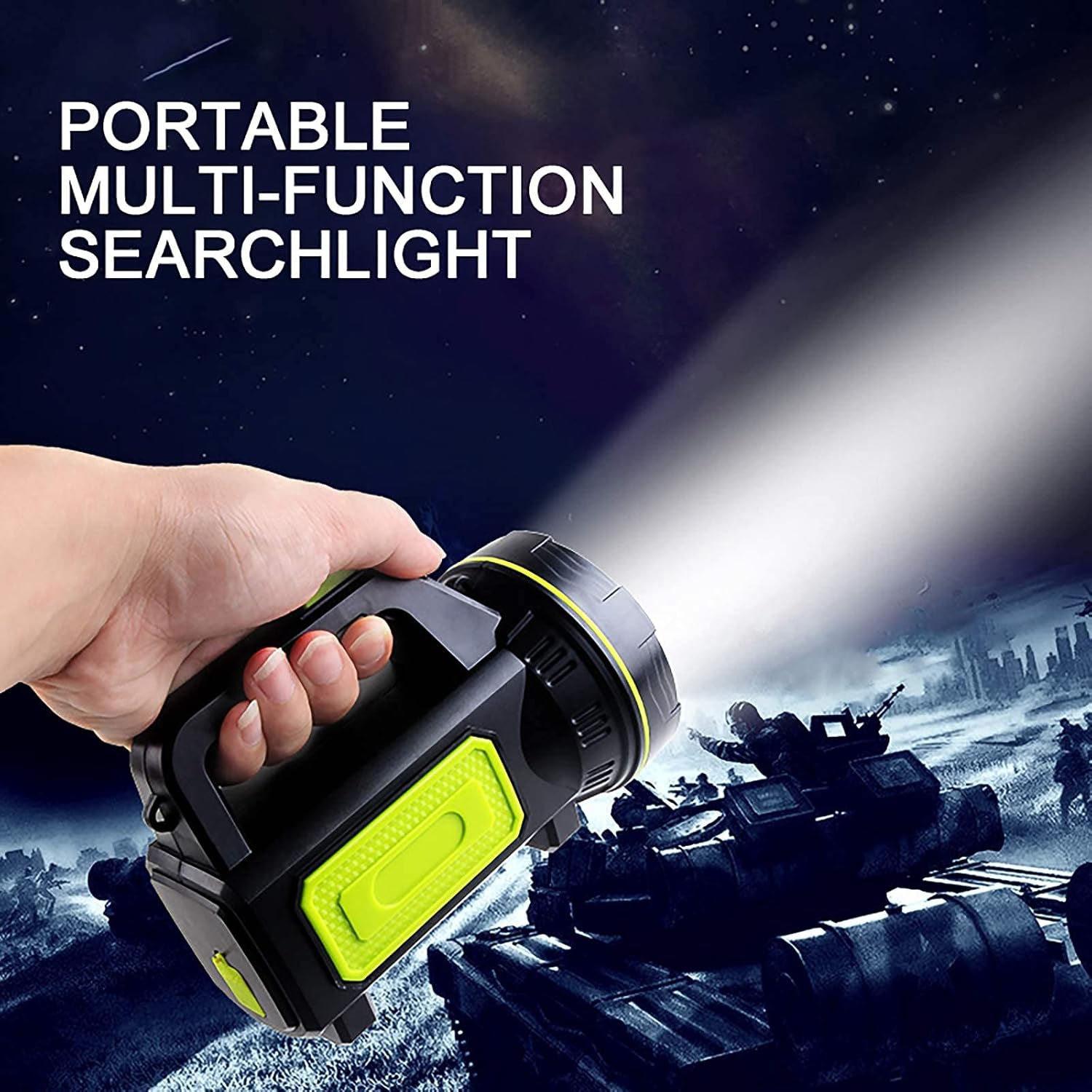 BowLift | LED flashlight with side spotlight – Portable work light for camping and emergencies
