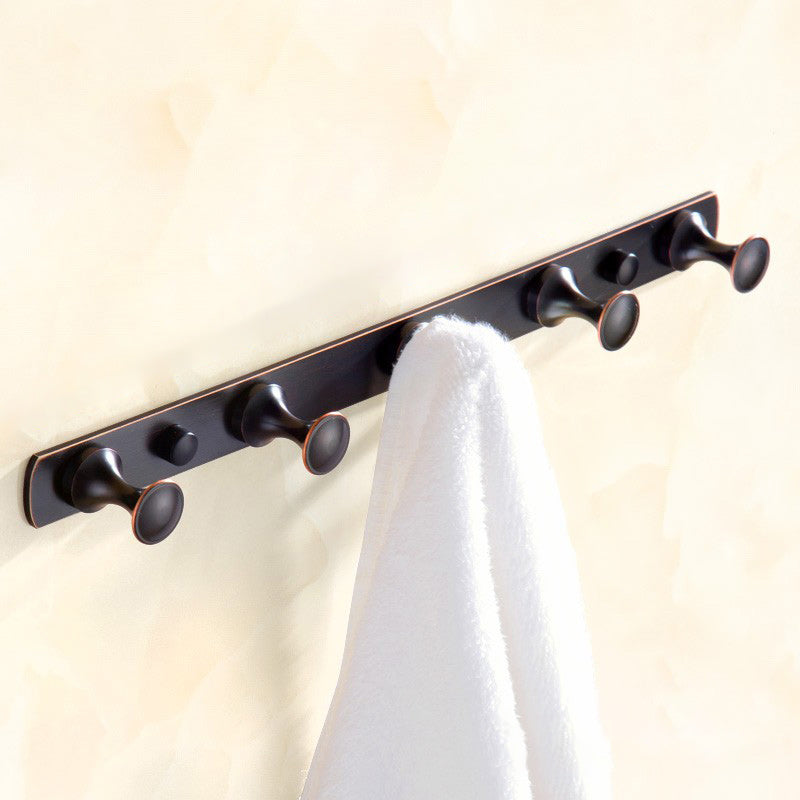 BowLift | 5-piece traditional bathroom accessory set brushed brass bathrobe hooks