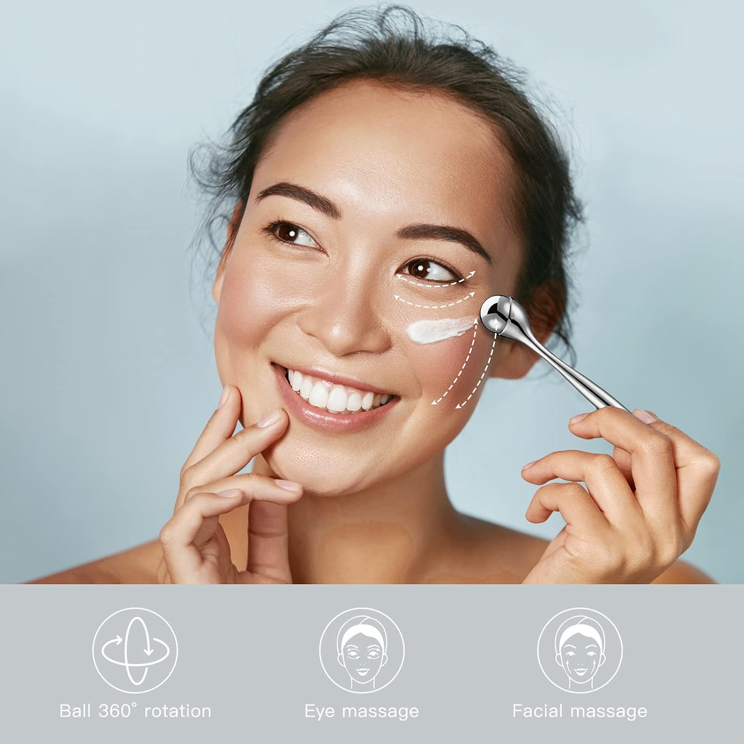 BowLift | Facial Roller Stainless Steel Puffiness Massager