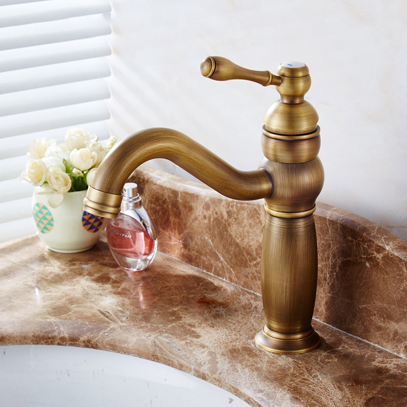 BowLift | Round Basin Faucet Bathroom Faucet Single Lever High Arc Basin Faucet