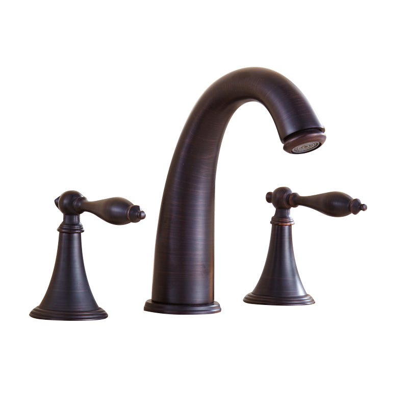 BowLift | Copper Deck-Mounted Roman Bathtub Faucet Low Arc Roman Bathtub Faucet Set