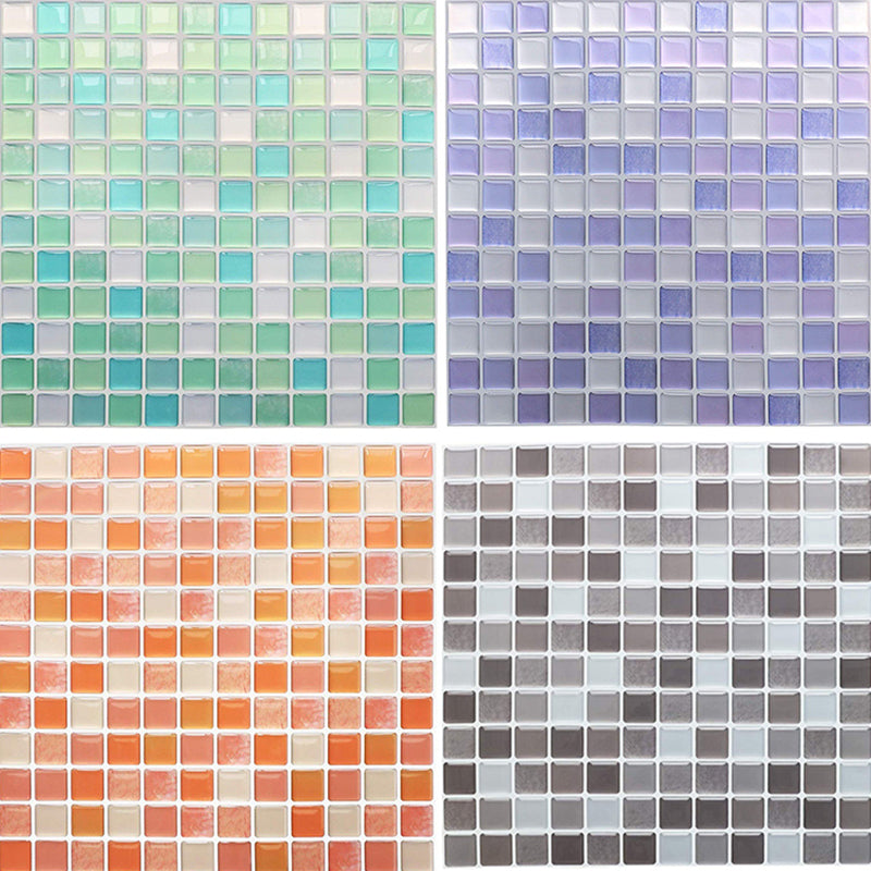 BowLift | Plastic Peel & Stick Mosaic Tile Waterproof Peel & Stick Mosaic Tile with Square Shape