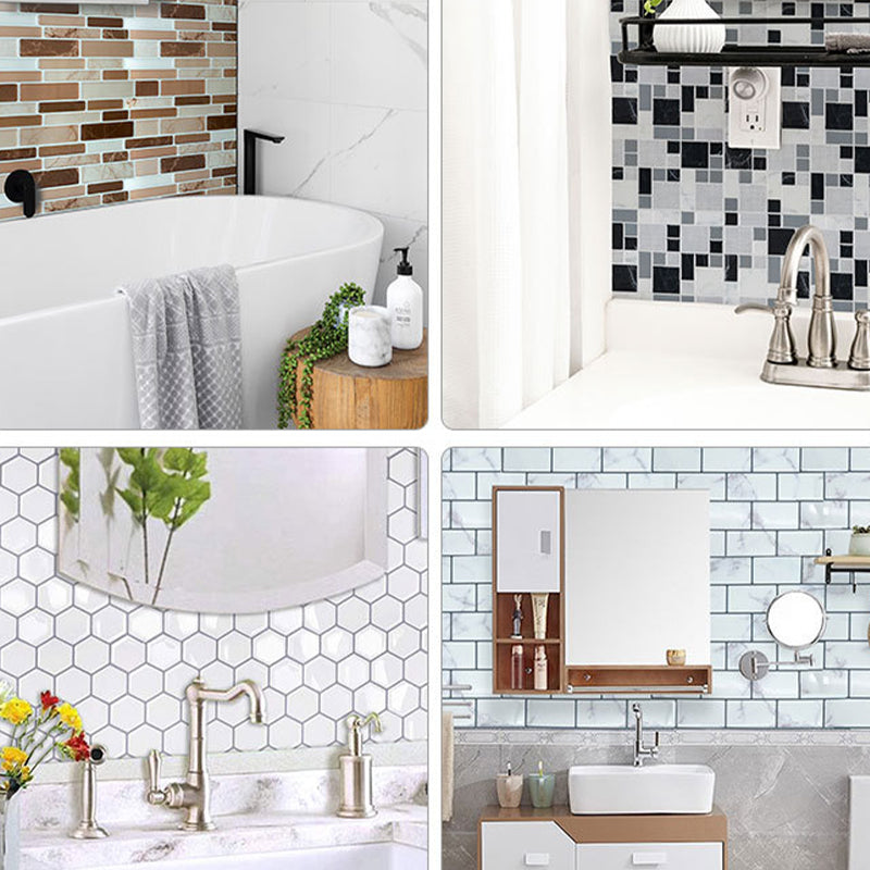 BowLift | Plastic Peel & Stick Mosaic Tile Waterproof Peel & Stick Mosaic Tile with Square Shape
