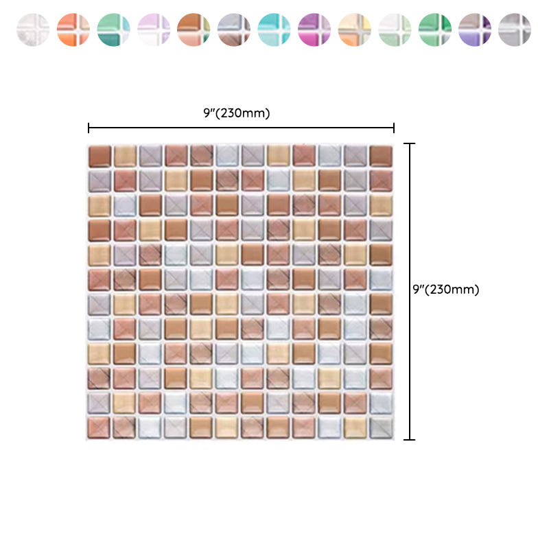 BowLift | Plastic Peel & Stick Mosaic Tile Waterproof Peel & Stick Mosaic Tile with Square Shape