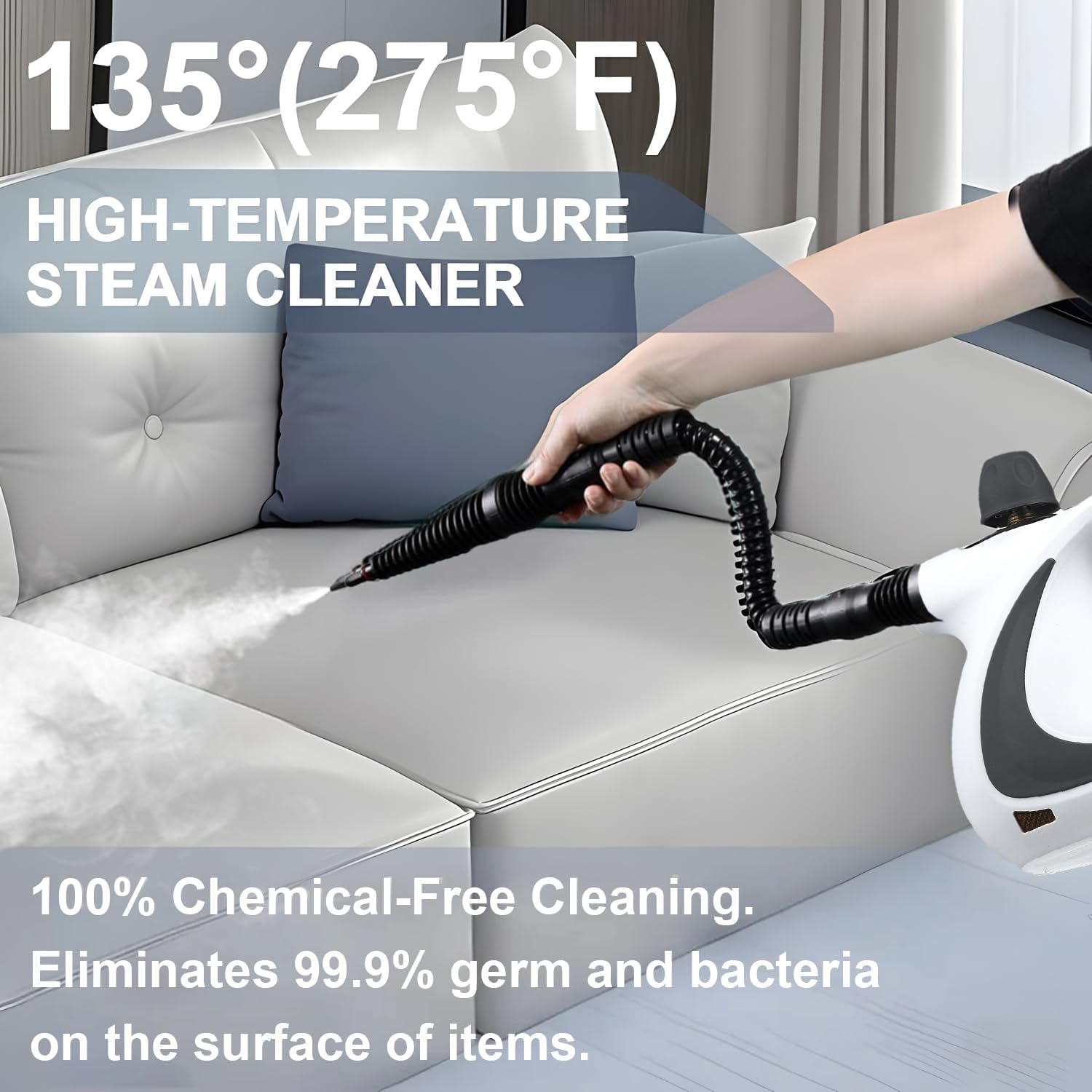 BowLift | High-Pressure Handheld Steam Cleaner with 9-Piece Accessory Kit – Valtira