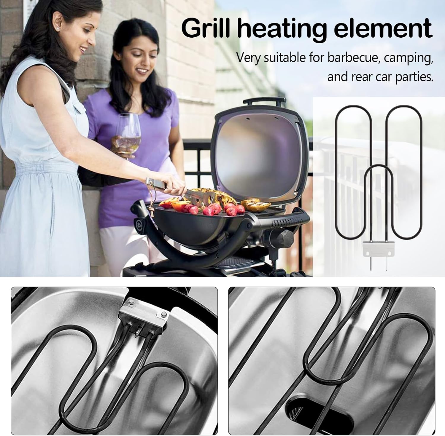 BowLift | High-Power Stainless Steel Grill Heating Coil 2200W for Outdoor Electric BBQ – Zeythra