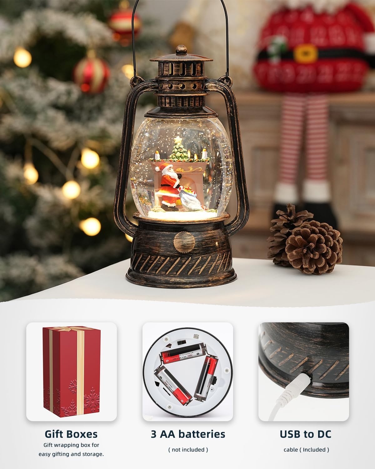 BowLift | Autumn Gloss Decorative Lamp with Pumpkins – Warm LED Light and 6-Hour Timer